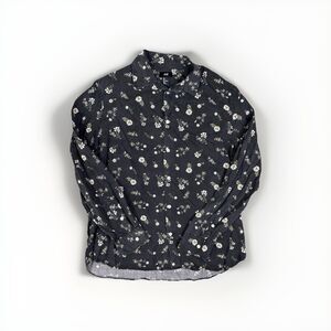 H&M Lyocel LS Floral Shirt Size Large Preppy Casual Summertime